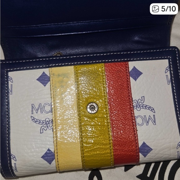 MCM Multicolor Wallet - Blue, Yellow, Red, White - Picture 6 of 10